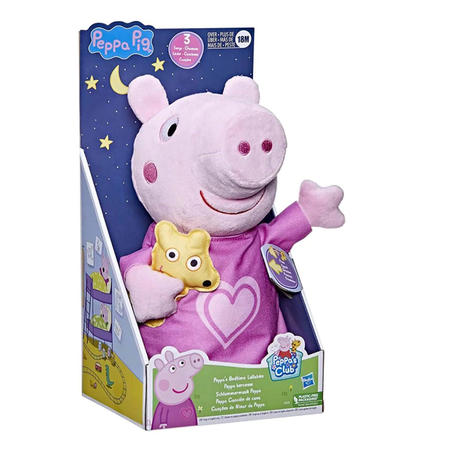 Peppa Pig Peppa's Bedtime Lullabies Singing Plush Doll with Teddy Bear  Accessory, 3 Songs, 3 Phrases, Ages 3 and Up - Peppa Pig