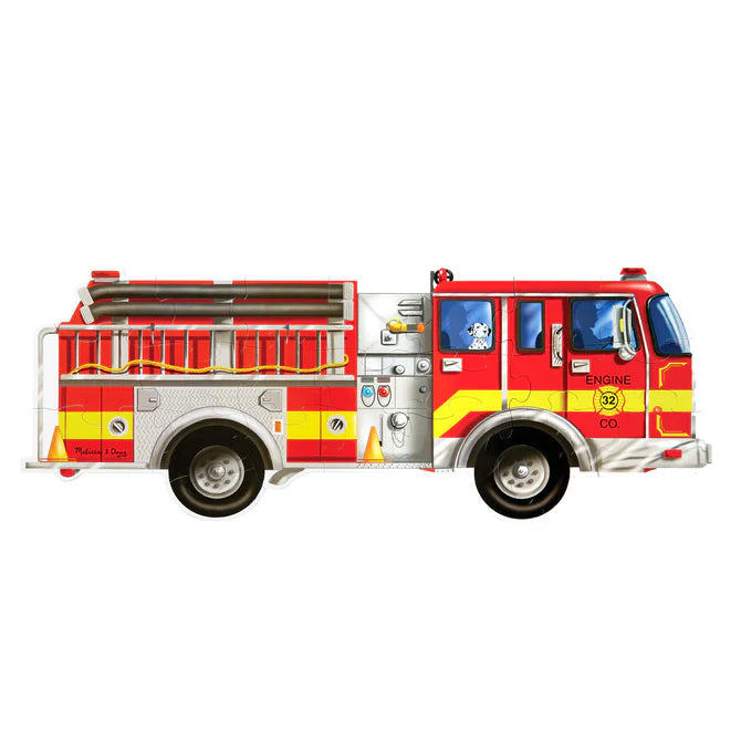 Melissa & Doug Giant Fire Truck 24 Piece Jumbo Floor Puzzle