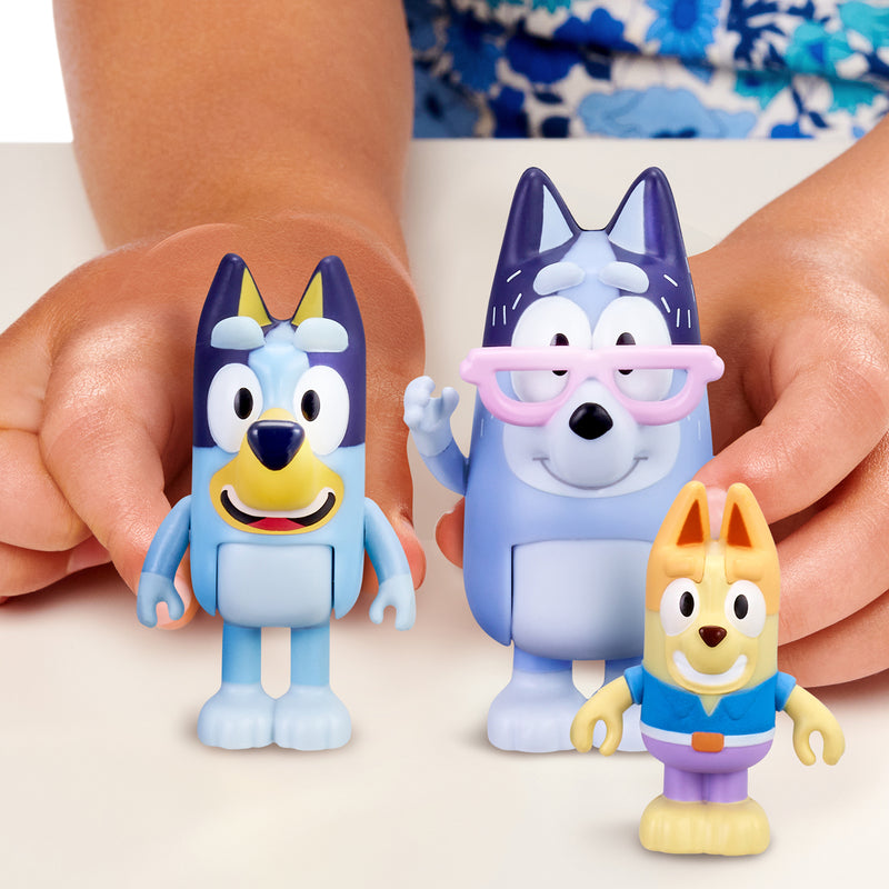 Nana, Bluey & Bartleby Mini Figure 3 Pack