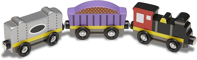 Melissa & Doug Wooden Train Cars