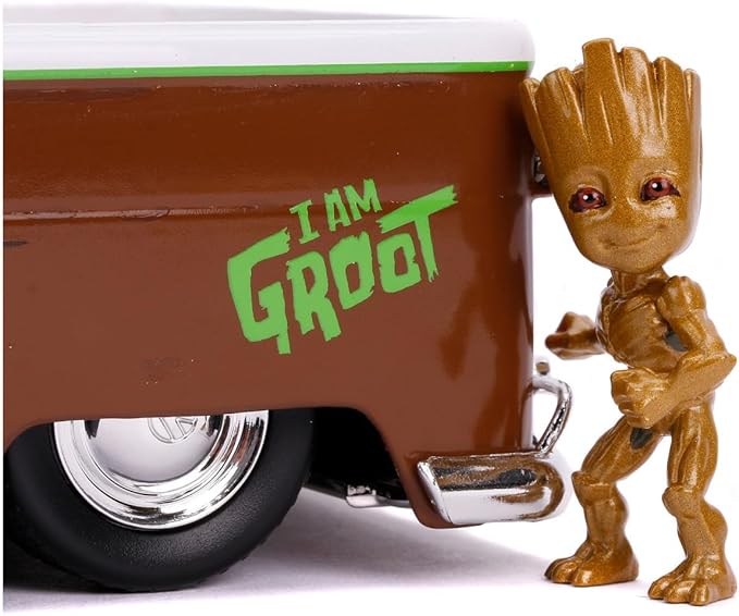 Marvel Guardians of the Galaxy Groot VW 1963 Diecast Bus Pickup 1:24