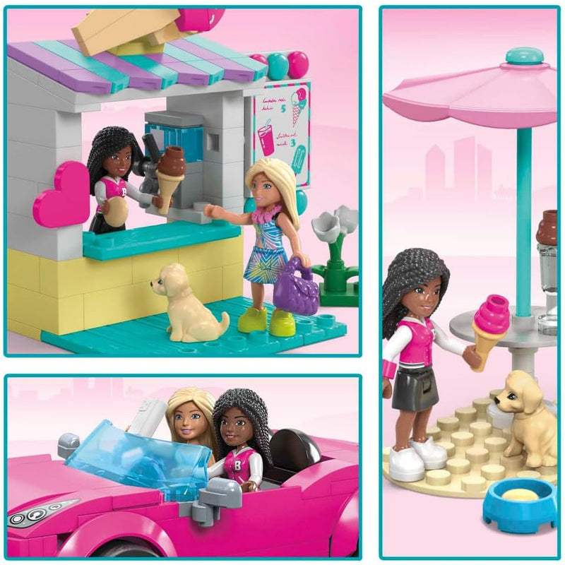 Mega Barbie Convertible & Ice Cream Stand Construction Set