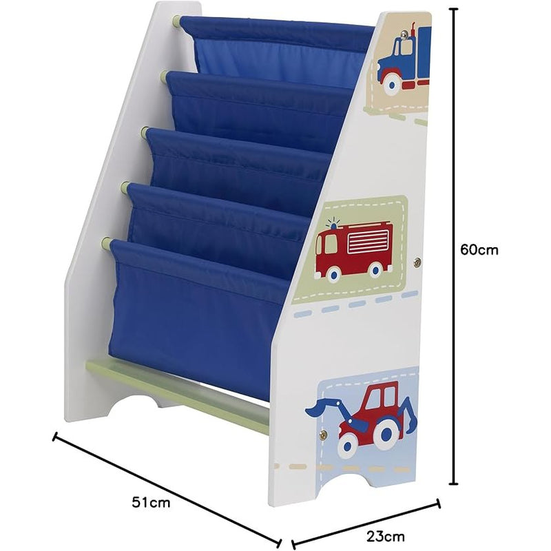 Kids Vehicles Bookcase Storage Unit