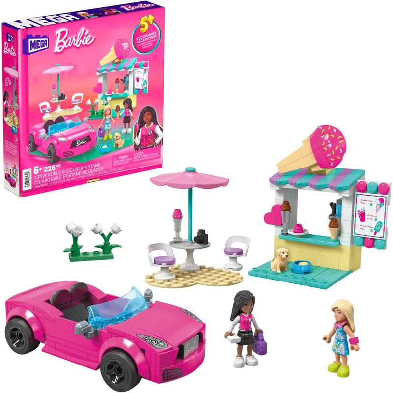 Mega Barbie Convertible & Ice Cream Stand Construction Set