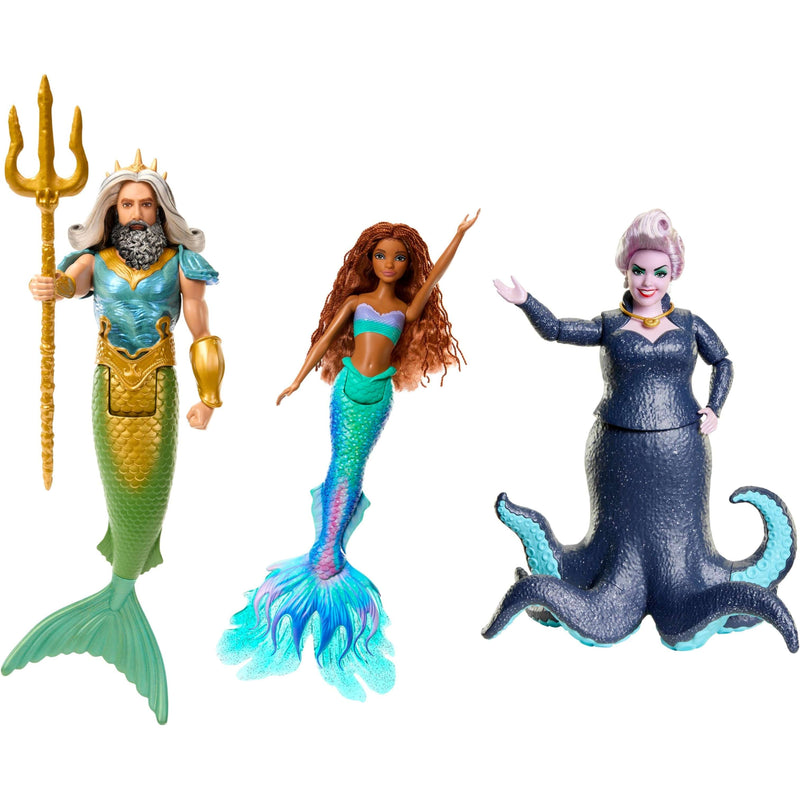 Disney The Little Mermaid Ariel, King Triton & Ursula Fashion Dolls