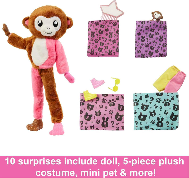 Barbie Cutie Reveal Jungle Series Doll Monkey