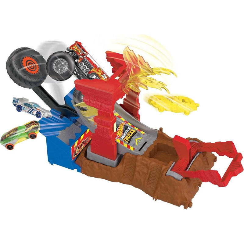 Hot Wheels Monster Trucks Fire Crash Challenge