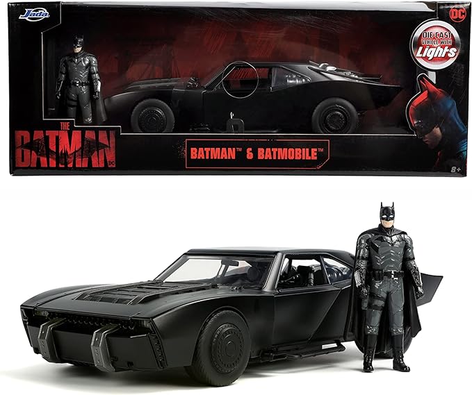 Batman & Batmobile 1:18 Scale Die-cast Vehicle with Lights