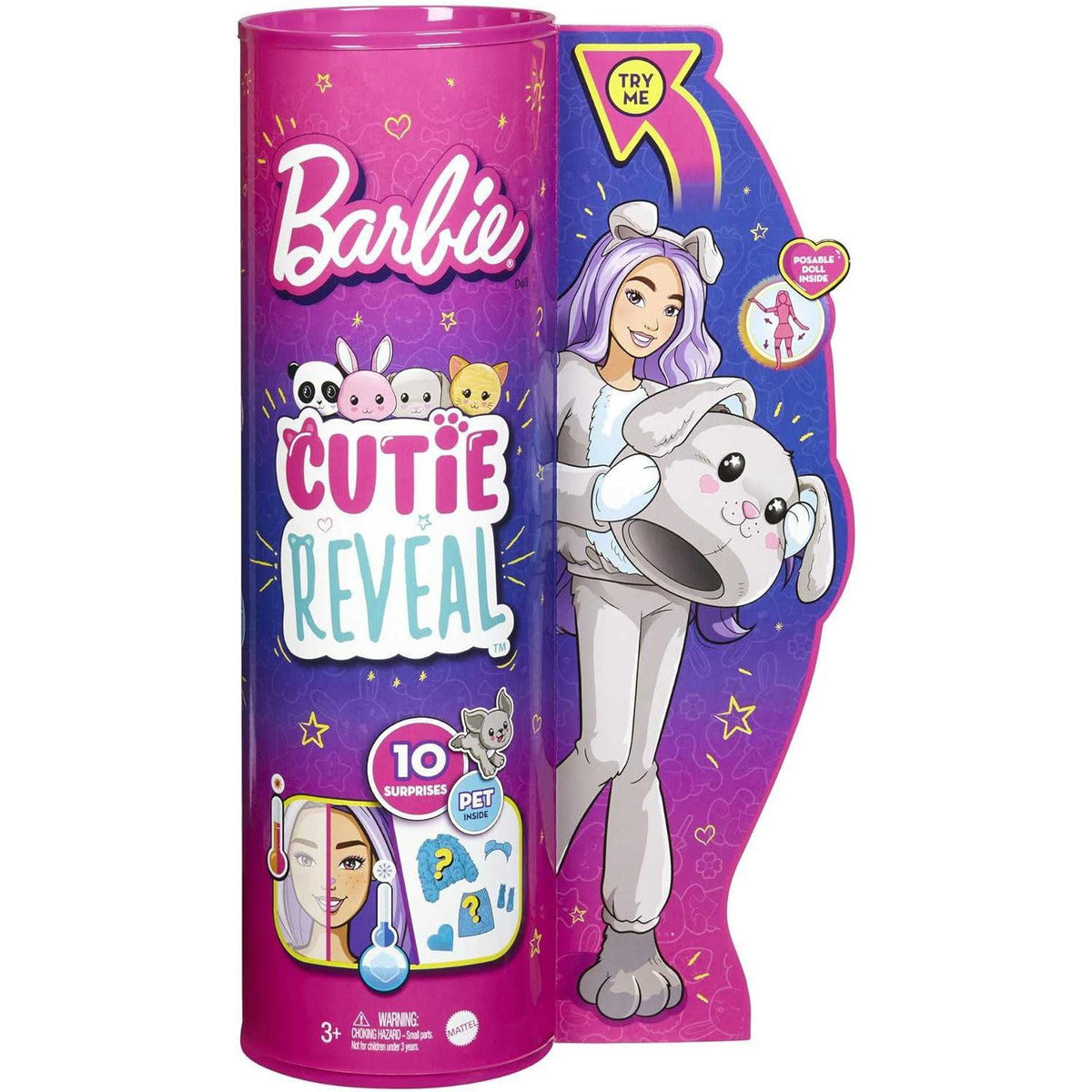 Barbie Cutie Reveal Doll with Puppy Plush Costume 10 Surprises