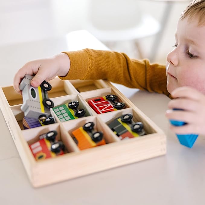 Melissa & Doug Wooden Train Cars