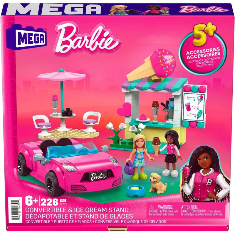 Mega Barbie Convertible & Ice Cream Stand Construction Set