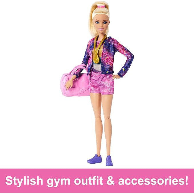 Barbie Gymnastics Doll & Accessories Playset