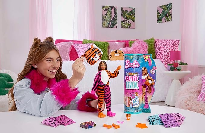 Barbie Cutie Reveal Jungle Series Doll Tiger