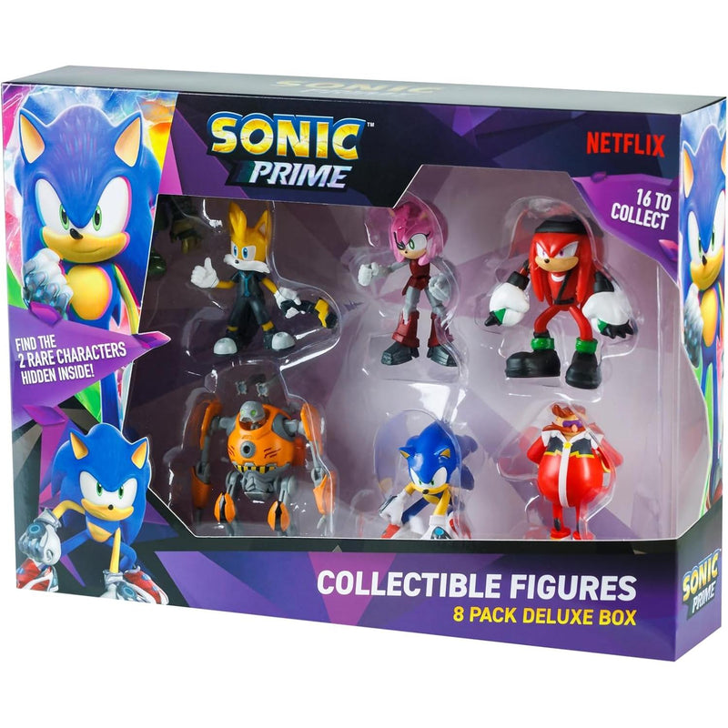 Sonic Prime 6.5cm Collectable Action Figures Deluxe 8 Pack