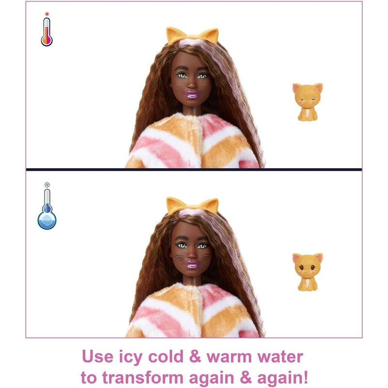Barbie Cutie Reveal Doll with Kitten Plush Costume & 10 Surprises