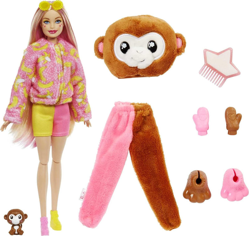 Barbie Cutie Reveal Jungle Series Doll Monkey