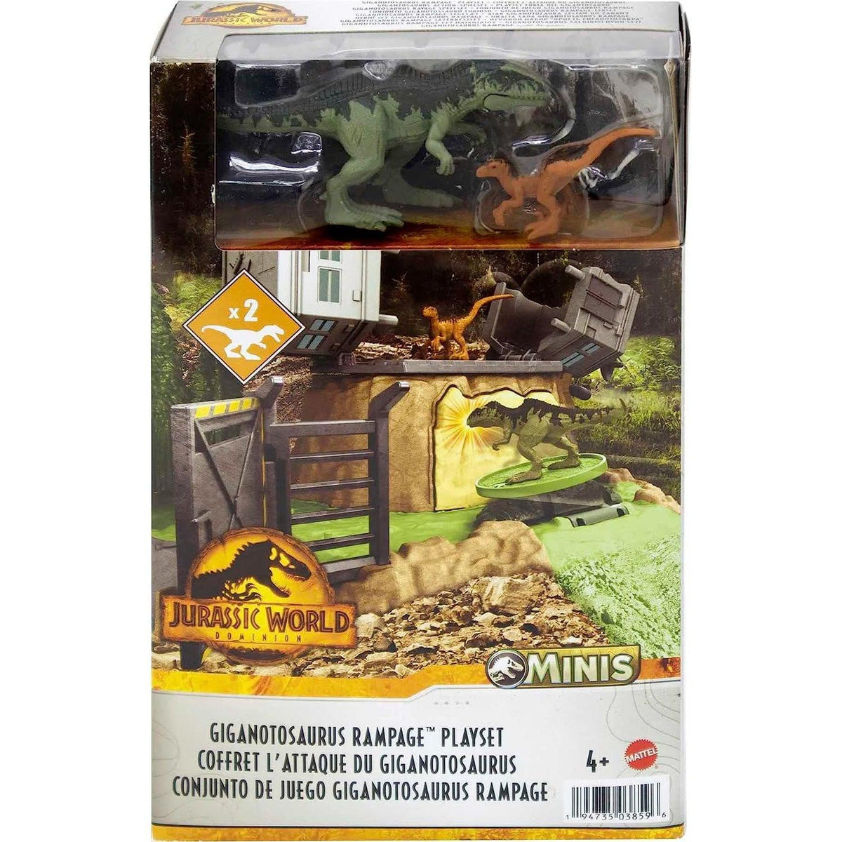 Jurassic World Dominion Mosasaurus authentic Mayhem & Gigantosaurus Rampage Playset Bundle