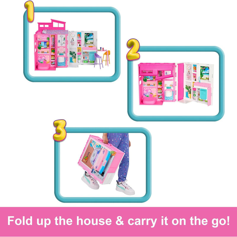 Barbie Getaway House & Doll Playset