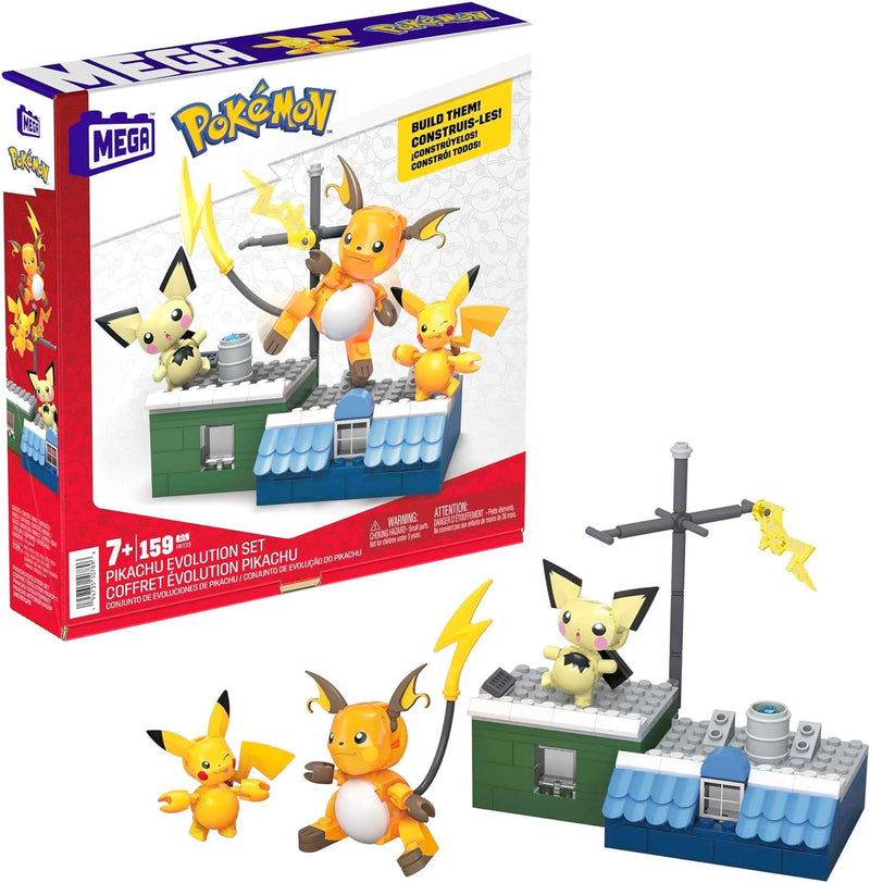 Mega Bloks Pokemon Pikachu Evolution 159 Piece Construction Set