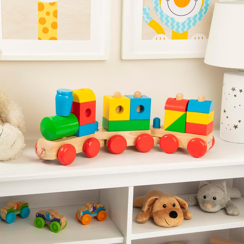 Melissa & Doug Wooden Jumbo Stacking Train