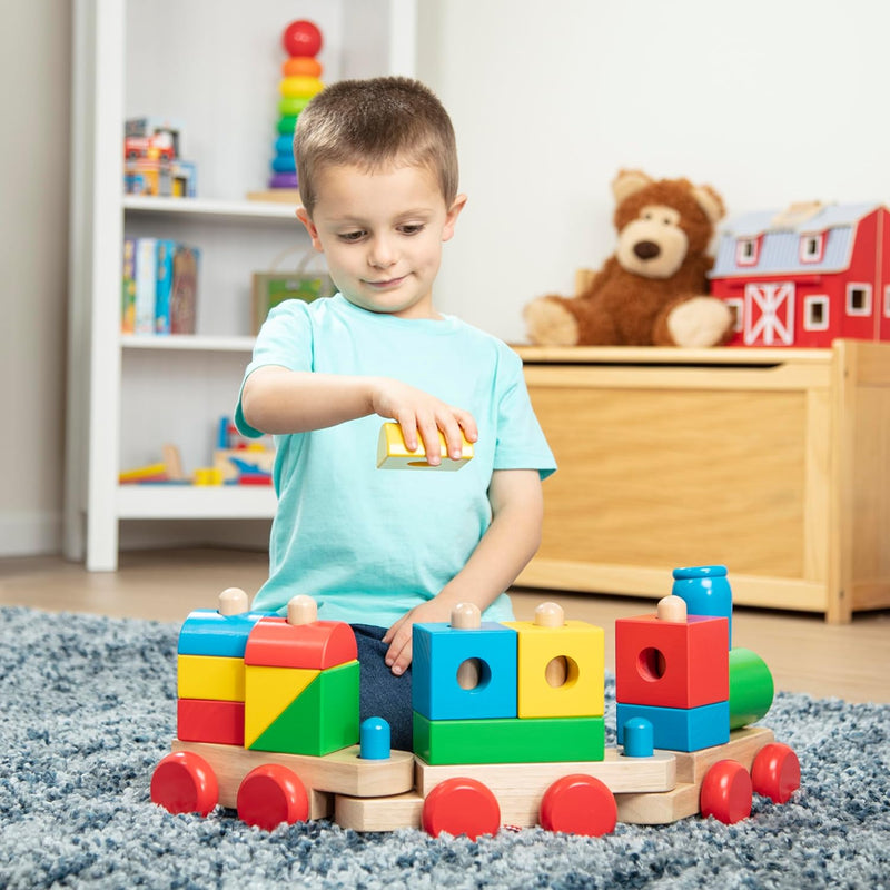 Melissa & Doug Wooden Jumbo Stacking Train