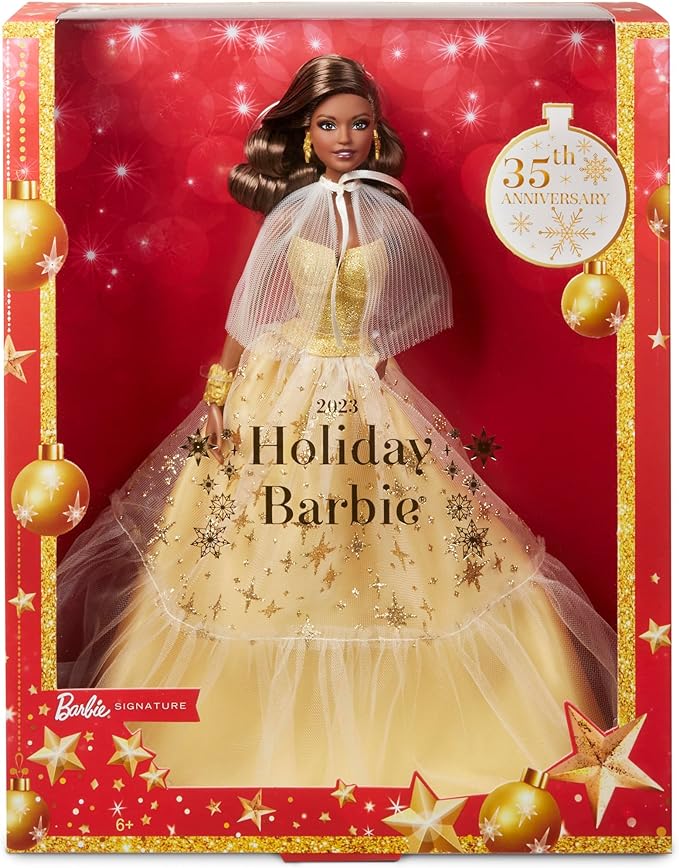 Barbie Signature Holiday Doll 2023 Brunette