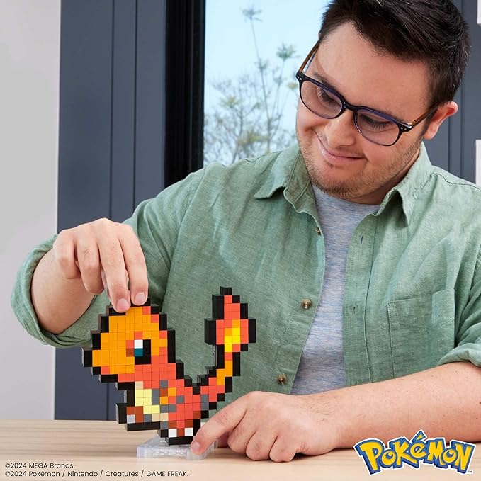 Mega Pokémon Pixel Art Charmander 349 Piece Construction Playset