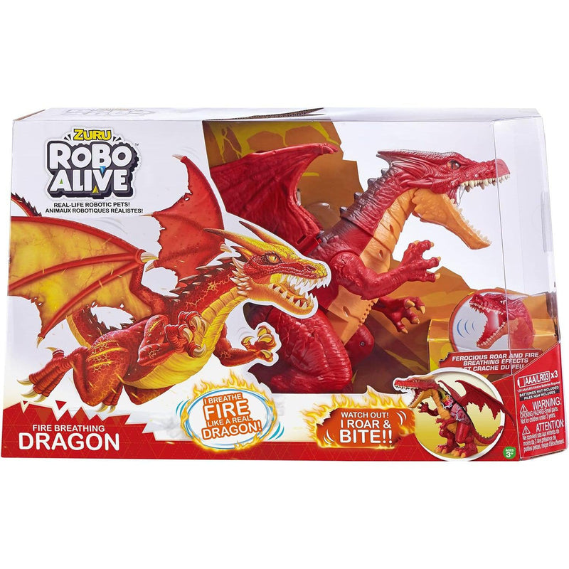 Zuru RoboAlive Fire Breathing Red Roaring Dragon