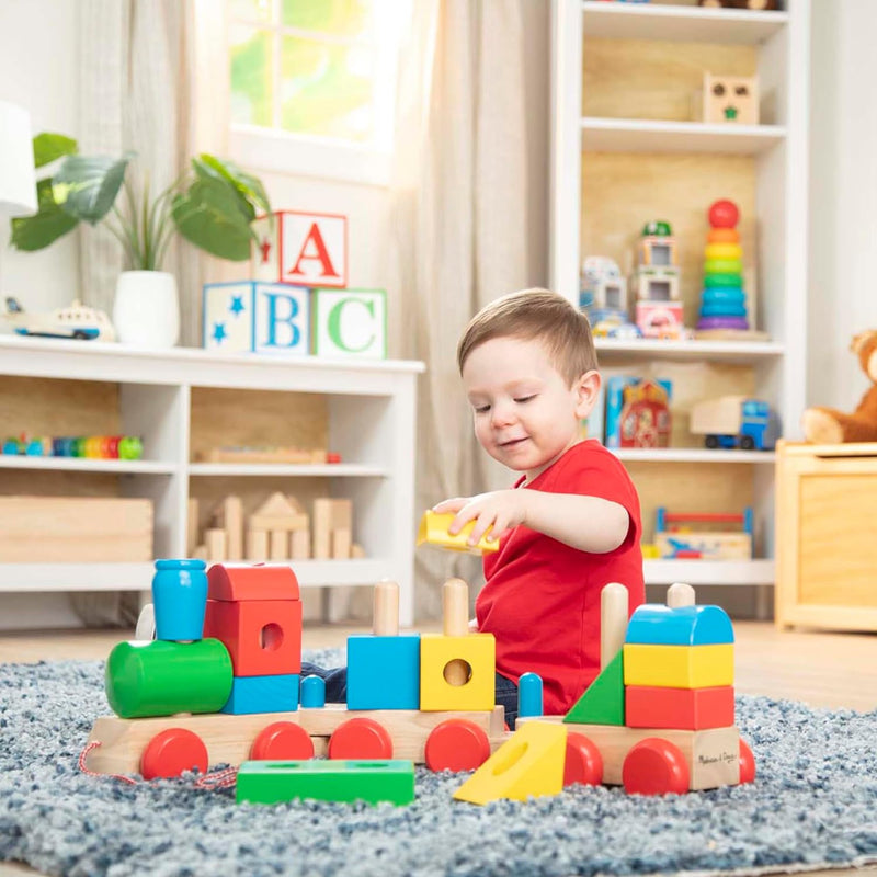 Melissa & Doug Wooden Jumbo Stacking Train