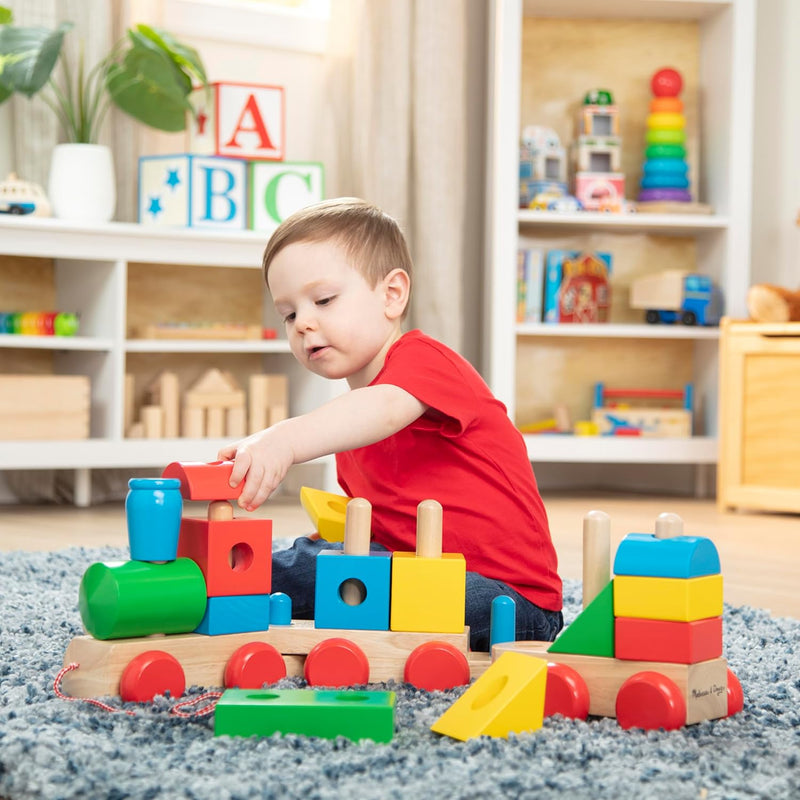 Melissa & Doug Wooden Jumbo Stacking Train