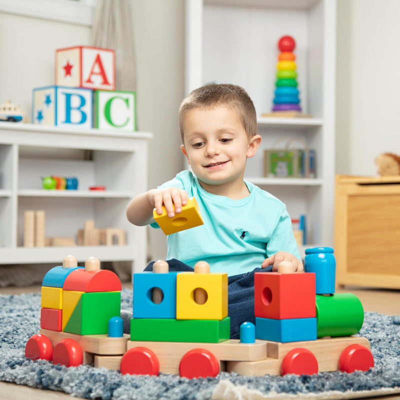 Melissa & Doug Wooden Jumbo Stacking Train