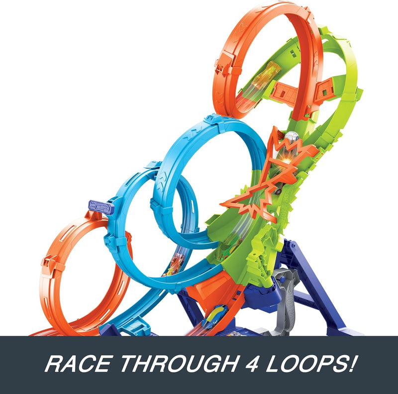 Hot Wheels 4 Loop Crash Out Playset