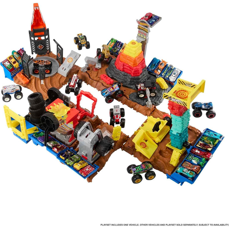 Hot Wheels Monster Trucks Fire Crash Challenge