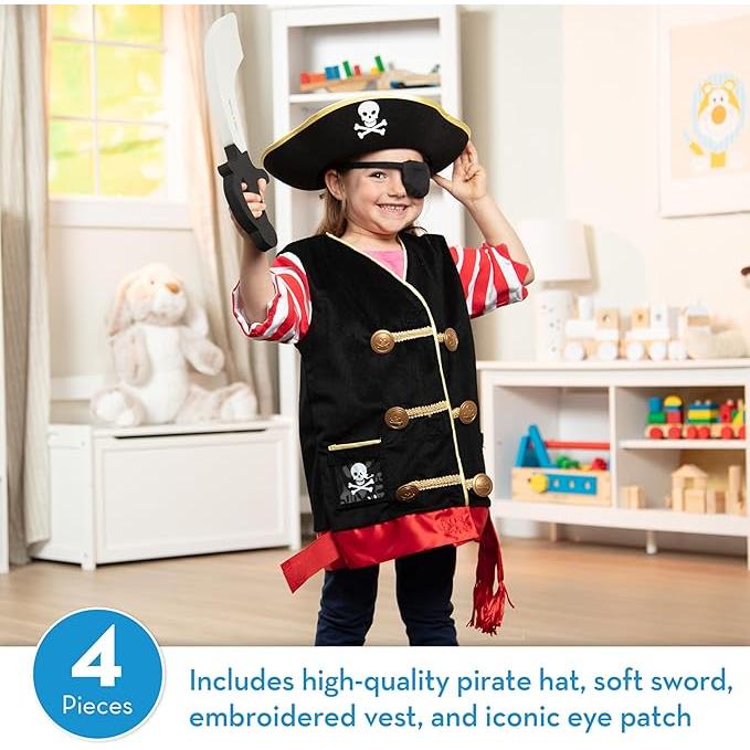 Melissa & Doug Pirate Role Play Costume Set