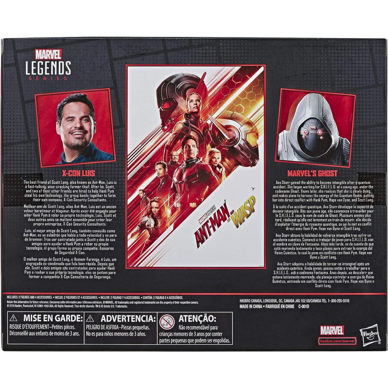 Marvel Legends Series Ant-Man and the Wasp Figure Pack- X-Con Luis and  Marvel's Ghost 15cm Figures