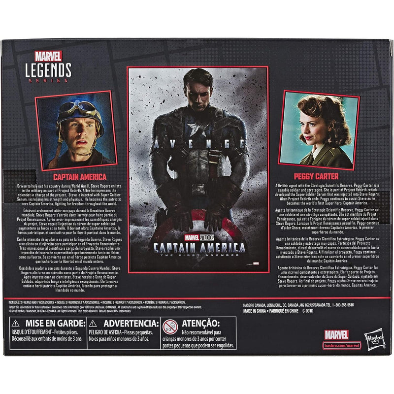 Marvel Legends Captain America: The First 6-Inch-Scale Movie-Inspired Captain America And Peggy Carter Collectible