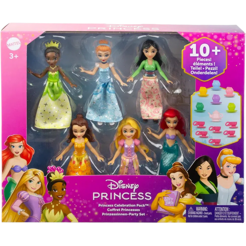 Disney Princess Celebration Pack 6 Posable Dolls & Accessories