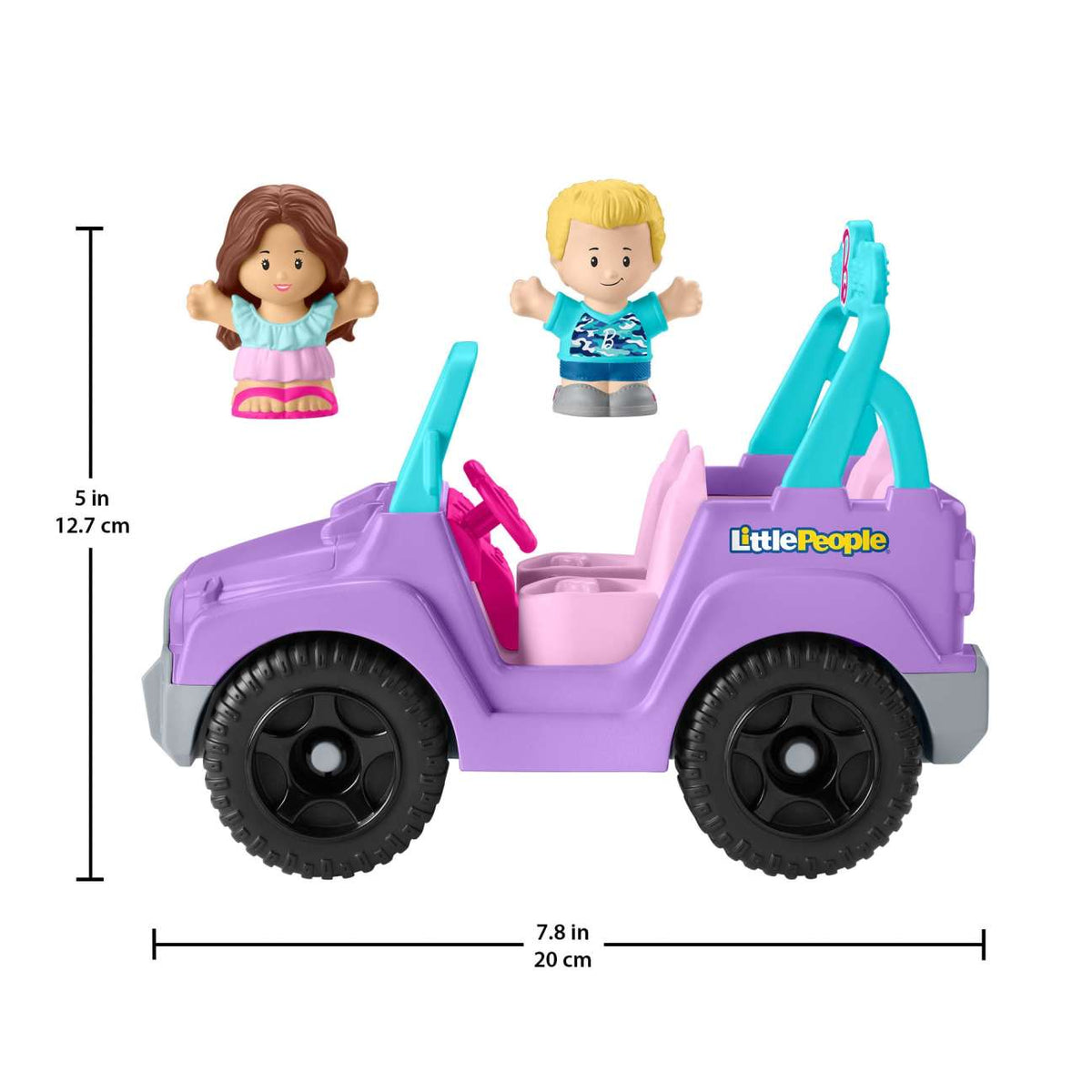 Fisher Price Little People Barbie Beach Cruiser Toy Car Figures