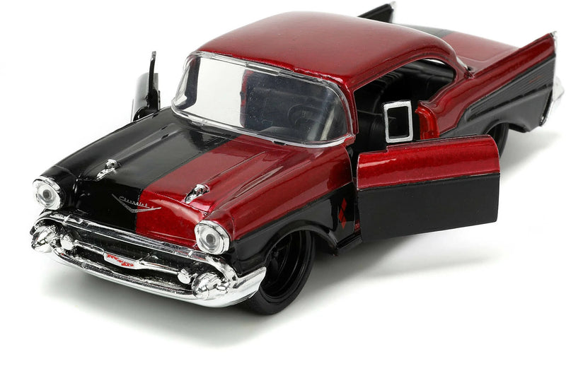 DC Harley Quinn 1957 Chevy Bel Air Diecast Vehicle & Figure 1:32