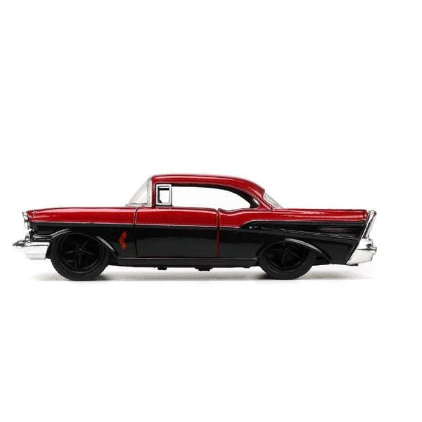 DC Harley Quinn 1957 Chevy Bel Air Diecast Vehicle & Figure 1:32