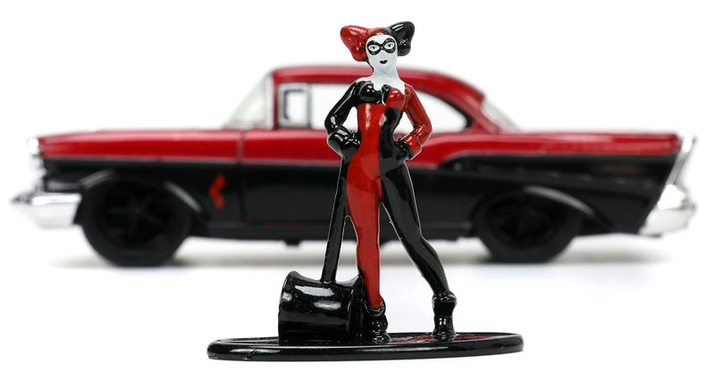 DC Harley Quinn 1957 Chevy Bel Air Diecast Vehicle & Figure 1:32