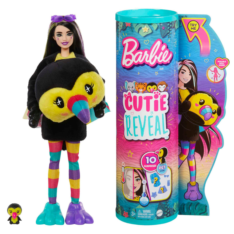 Barbie Cutie Reveal Jungle Series Doll Toucan