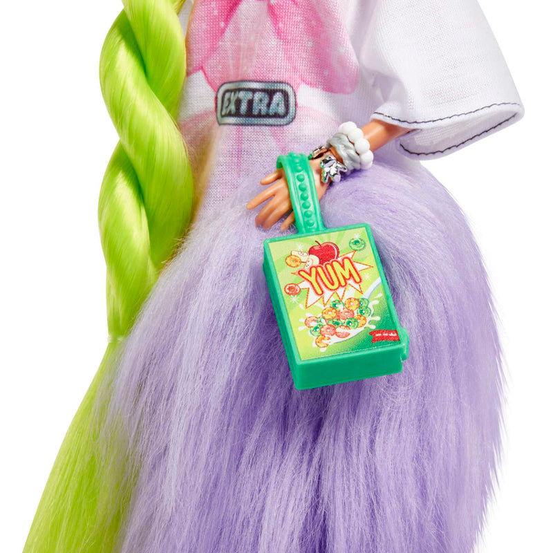 Barbie Extra Doll with Neon Green Hair & Pet Parrot