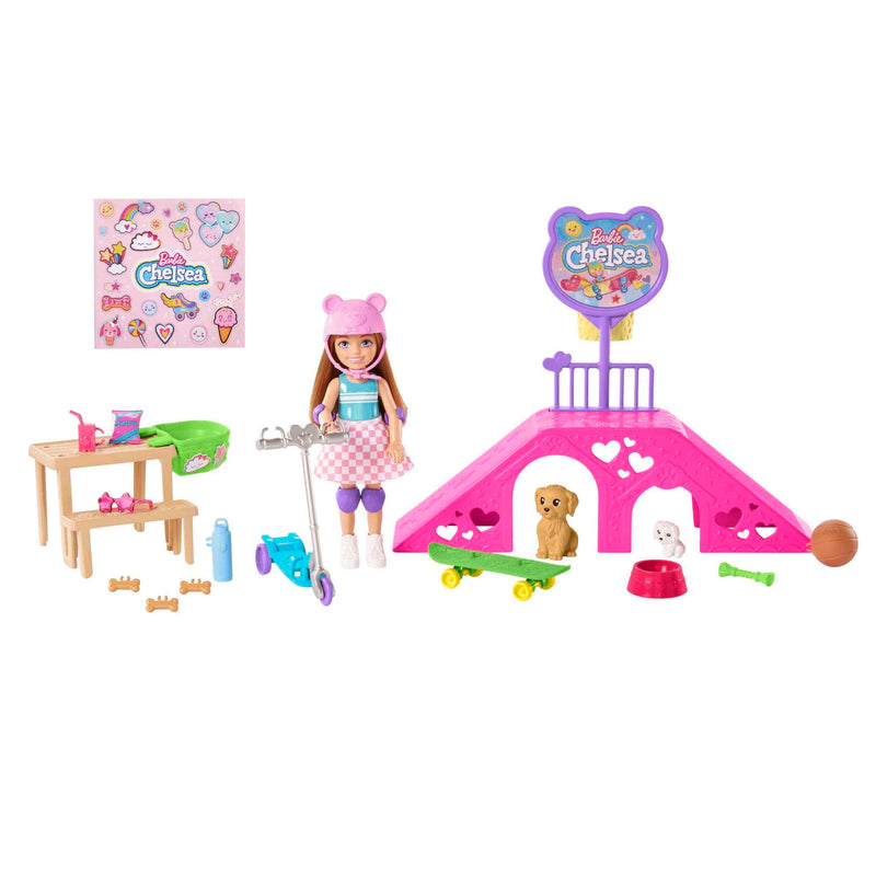 Barbie Chelsea Doll & Pets Skatepark Playset