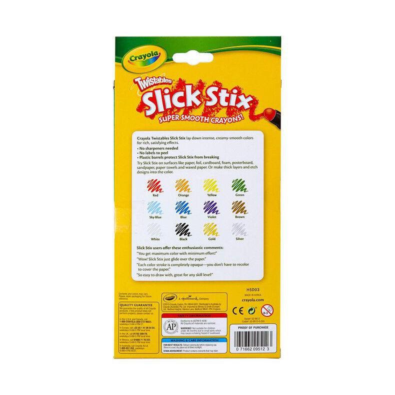 Crayola Twistables Slick Stix Multicoloured 12 Pack
