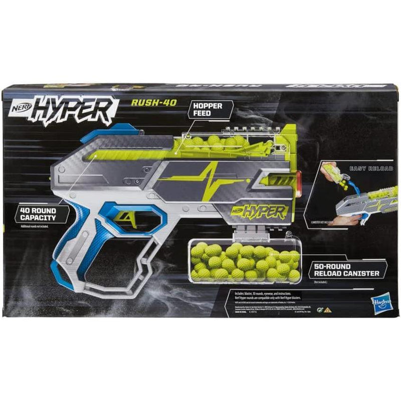 NERF Hyper Rush-40 Pump-Action Blaster Gun With 50 Round Reload