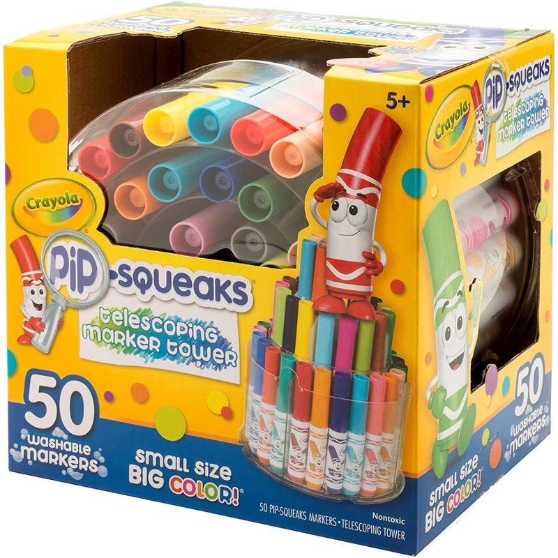 Crayola Pip-squeaks Telescoping Tower - 50 Washable Markers