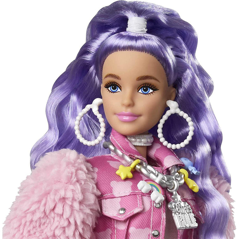 Barbie Xtra Doll 3 with Periwinkle Hair & Pet Puppy