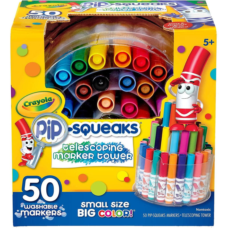 Crayola Pip-squeaks Telescoping Tower - 50 Washable Markers