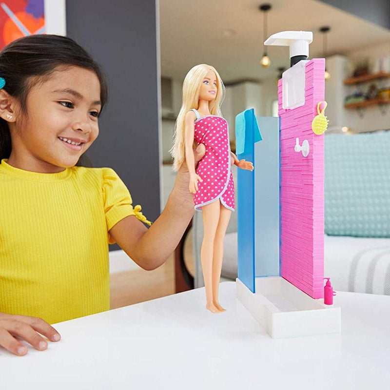 Barbie Doll and Bathroom Playset